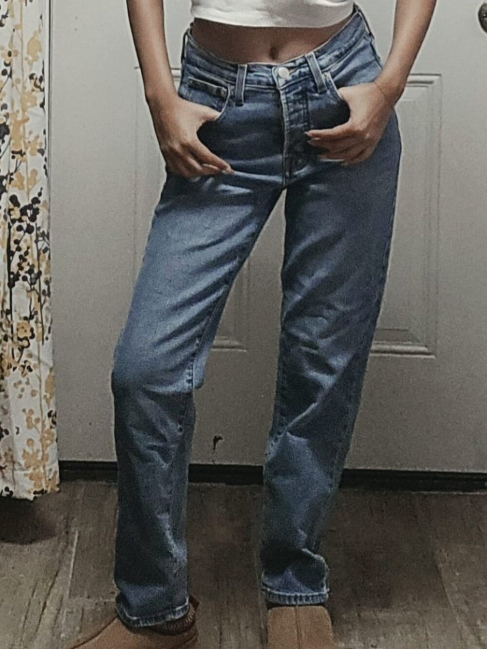 Size 4 Light Washed Jeans - High Waisted, Straight Leg - No Tears or Stains